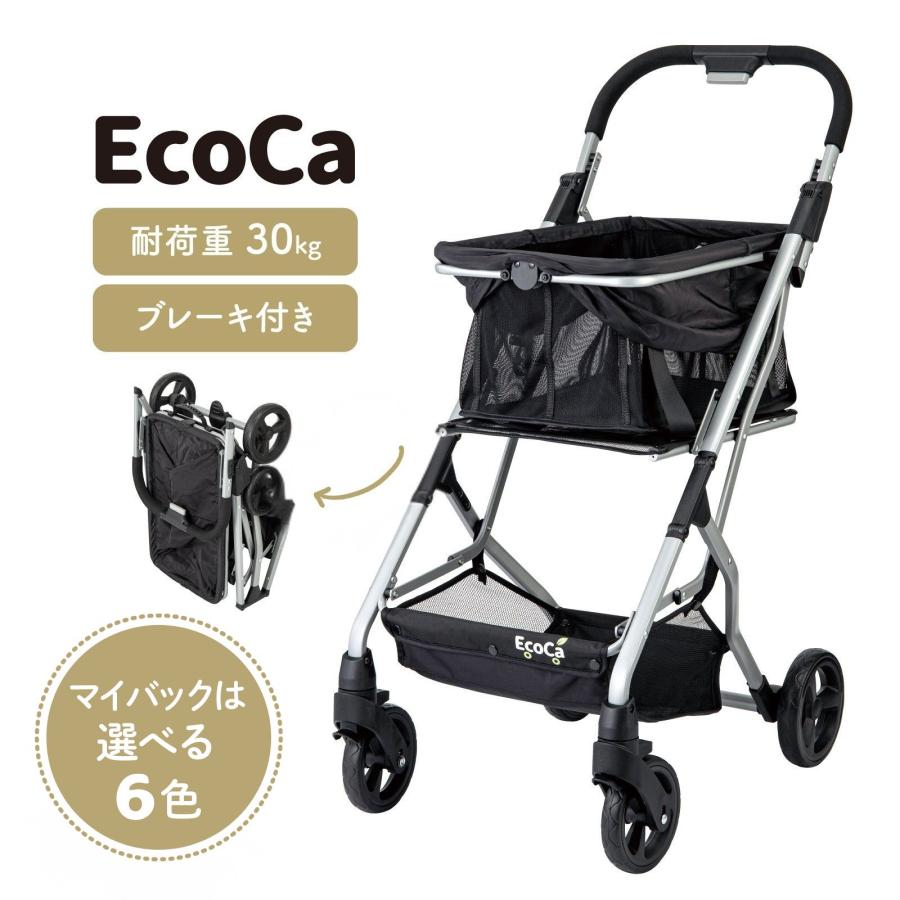 【11000円から値下げ】EcoCa折りたたみ式ショッピングカート　ブラック プライムダイレクト（Primedirect） キャリーカート 折りたたみ