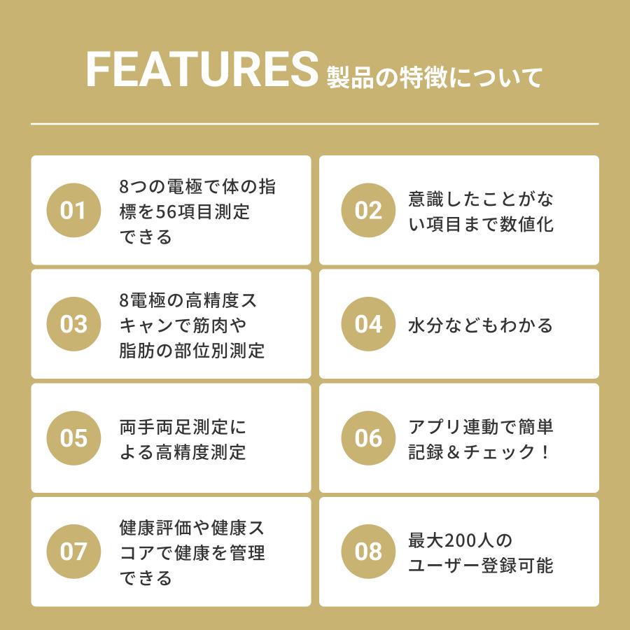 体組成計 56項目搭載 Medifeel 全身スキャン スマホ連動 体重計 体脂肪