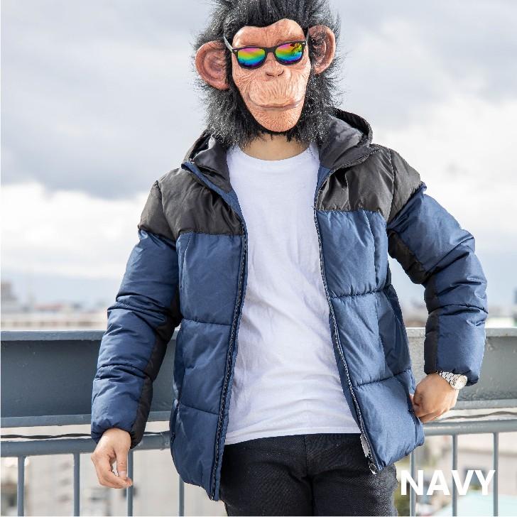 中綿ジャケット メンズ ダウンタッチ 切り替え 配色 デュスポ ベージュ イエロー 赤 黒 紺 グレー 秋 冬 ダウンタッチジャケット アウター ブルゾン 撥水 防水 18 お小遣い節約できる店 ローコス 通販 Yahoo ショッピング