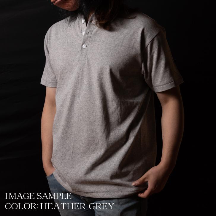 ヘンリーネックtシャツ メンズ 半袖 厚手 6 2オンス 無地 白 黒 グレー 紺 カーキ 春 夏 半袖tシャツ カットソー お洒落 ユニセックス レディース対応 18 587 お小遣い節約できる店 ローコス 通販 Yahoo ショッピング