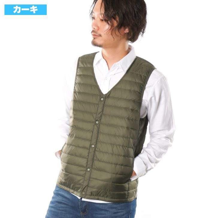 ダウンベスト メンズ Vネック 黒 ネイビー カーキ グレー 秋 冬 インナーダウンベスト ライトダウンベスト トップス カジュアル ビジネス お洒落 19 お小遣い節約できる店 ローコス 通販 Yahoo ショッピング