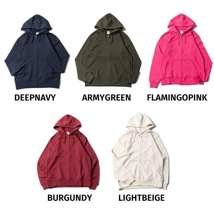パーカー ジップアップ スウェット 8.4オンス カラバリ豊富 S M L LL