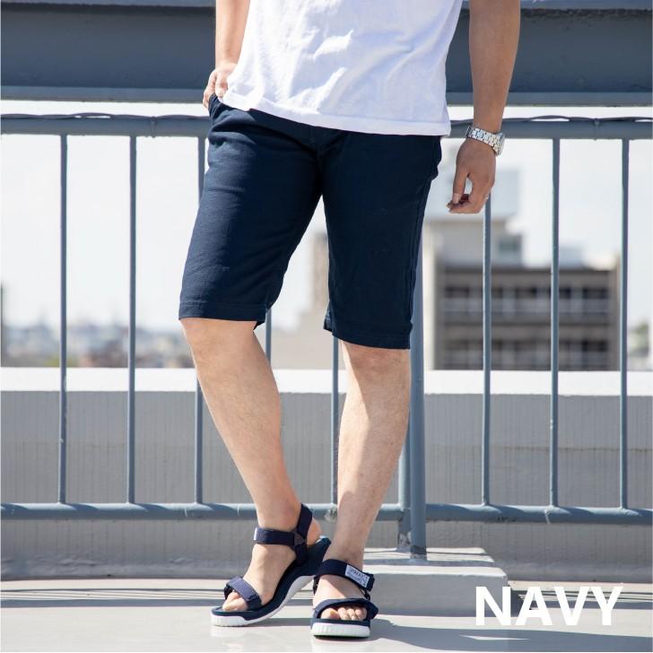 ショートパンツ メンズ ハーフ プリペラ 膝上 短め 細身 スリム 白 紺 ハーフパンツ ショーツ イージーパンツ イージーショーツ カジュアル サーフ リゾート 153 お小遣い節約できる店 ローコス 通販 Yahoo ショッピング