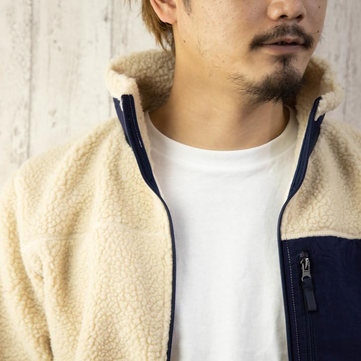 ボアジャケット メンズ シープボア ボアフリース スタンドカラー ハイネック 裏メッシュ レトロジャケット フリースジャケット ブルゾン カジュアル お洒落 お小遣い節約できる店 ローコス 通販 Yahoo ショッピング