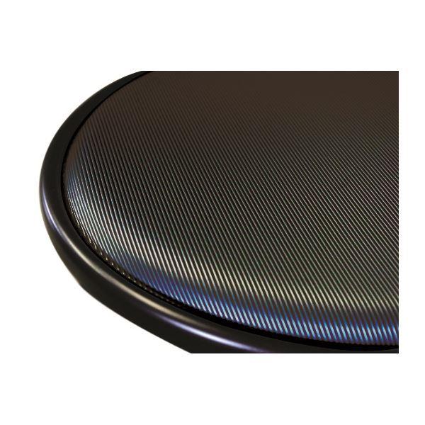 スタッキングチェア/丸椅子 〔同色6脚セット ラインブラック×ブラック〕 幅33cm 日本製 スチールパイプ〔代引不可〕 スタッキングチェア/丸椅子 幅33cm 日本製