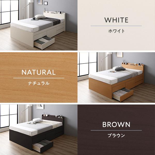 〔お客様組み立て〕 収納 ベッド 宮付き 通常丈 シングル フレームのみ ブラウン 収納付き 棚付き すのこ 日本製〔代引不可〕|lowprice|15