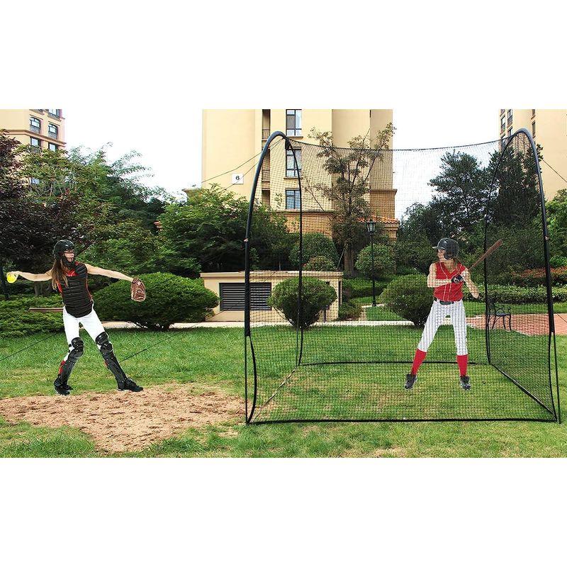 Kapler バッティングケージ 4mx3mx3m 野球バッティングケージ ケージ 防球フェンス 19mm高強度フレームとラスファイバーポー バッティングケージ 4mx3mx3m 野球バッティングケージ ケージ 防球フェンス 19mm高強度フレームとラスファイバーポー