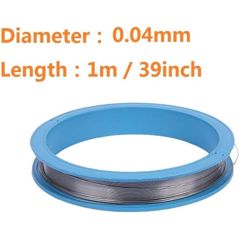 タングステンフィラメント99％純度タングステン金属ワイヤーコイル,Length 1m,Diameter 0.04mm