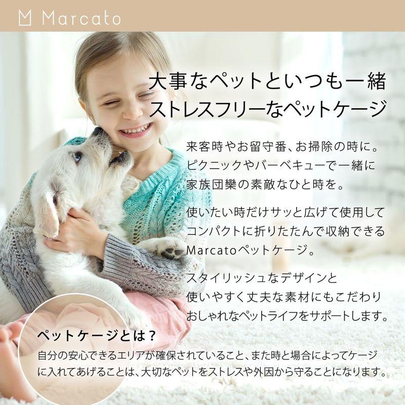 MARCATO 折りたたみペットケージ 簡単 組み立て 収納 軽量 コンパクト 防水加工 (L) 折りたたみペットケージ 簡単 組み立て 収納 軽量 コンパクト 防水加工
