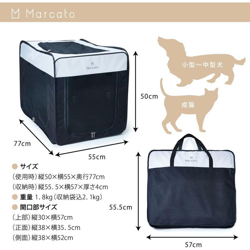 MARCATO 折りたたみペットケージ 簡単 組み立て 収納 軽量 コンパクト 防水加工 (L) 折りたたみペットケージ 簡単 組み立て 収納 軽量 コンパクト 防水加工
