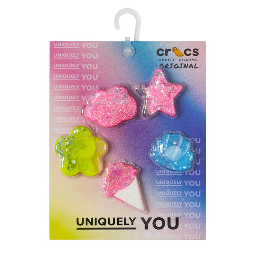 CROCS JIBBITZ クロックス ジビッツ チャーム アクセサリー SQUISH GLITTER ICONS 5 PACK スクィシュ