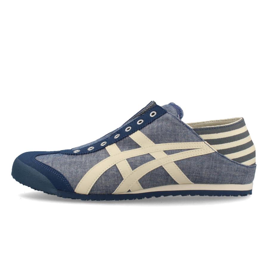 Onitsuka Tiger MEXICO 66 PARATY オニツカタイガー メキシコ 66 パラティ メンズ レディース BLUE CHAMBRAY/NATURAL ネイビー 1183C233-400｜lowtex-plus｜04