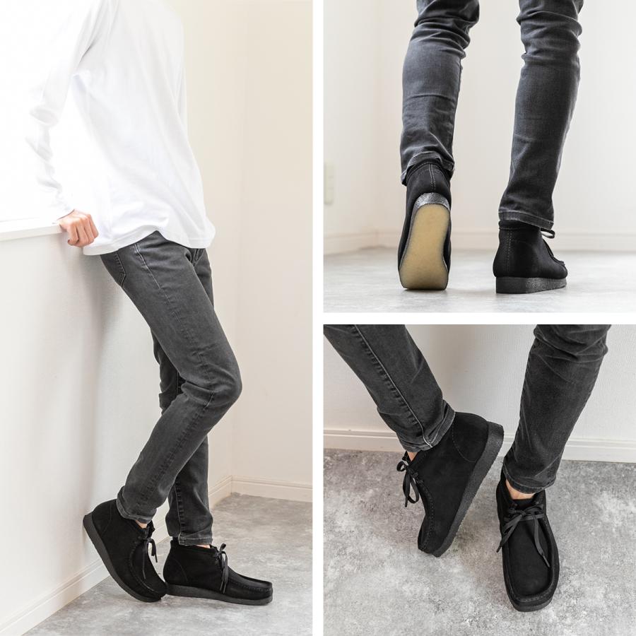 CLARKS WALLABEE BOOT クラークス ワラビー ブーツ BLACK SUEDE 26155517｜lowtex-plus｜08