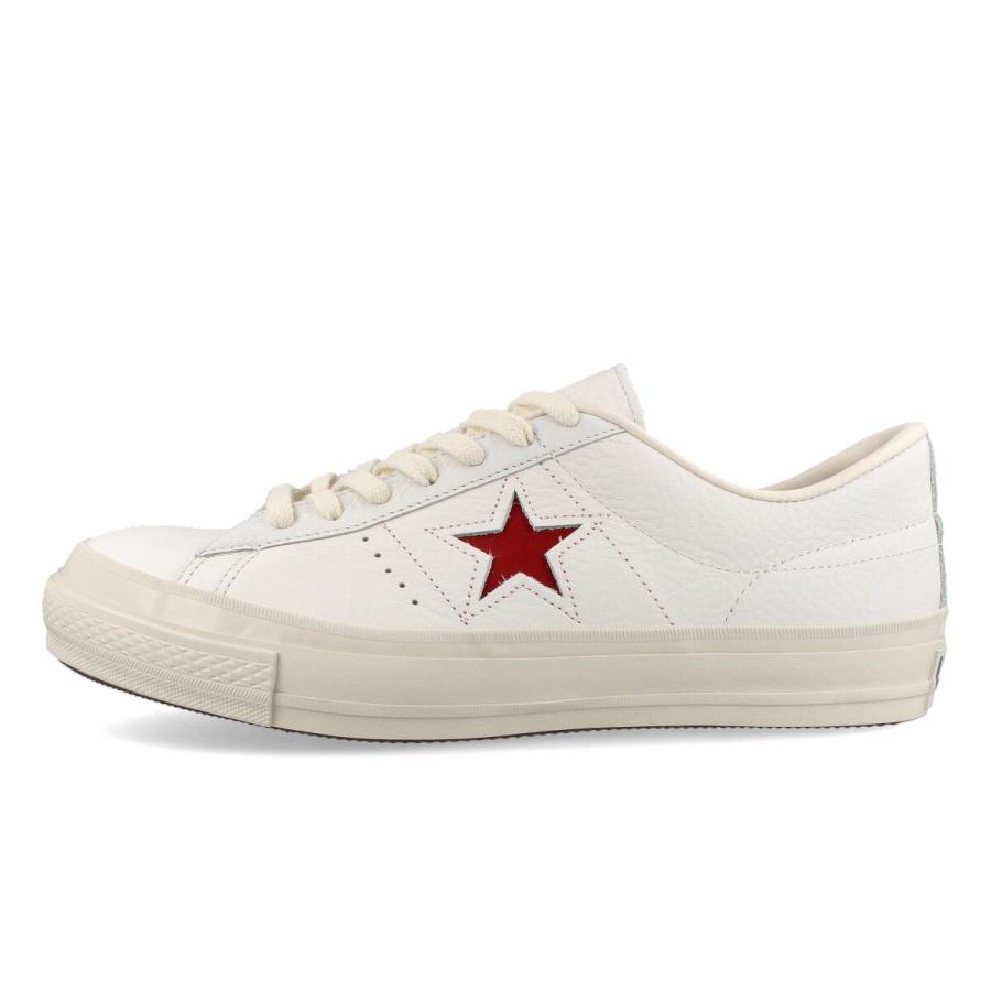 CONVERSE ONE STAR J EB LEATHER WHITE/CRIMSON RED｜lowtex-plus｜04