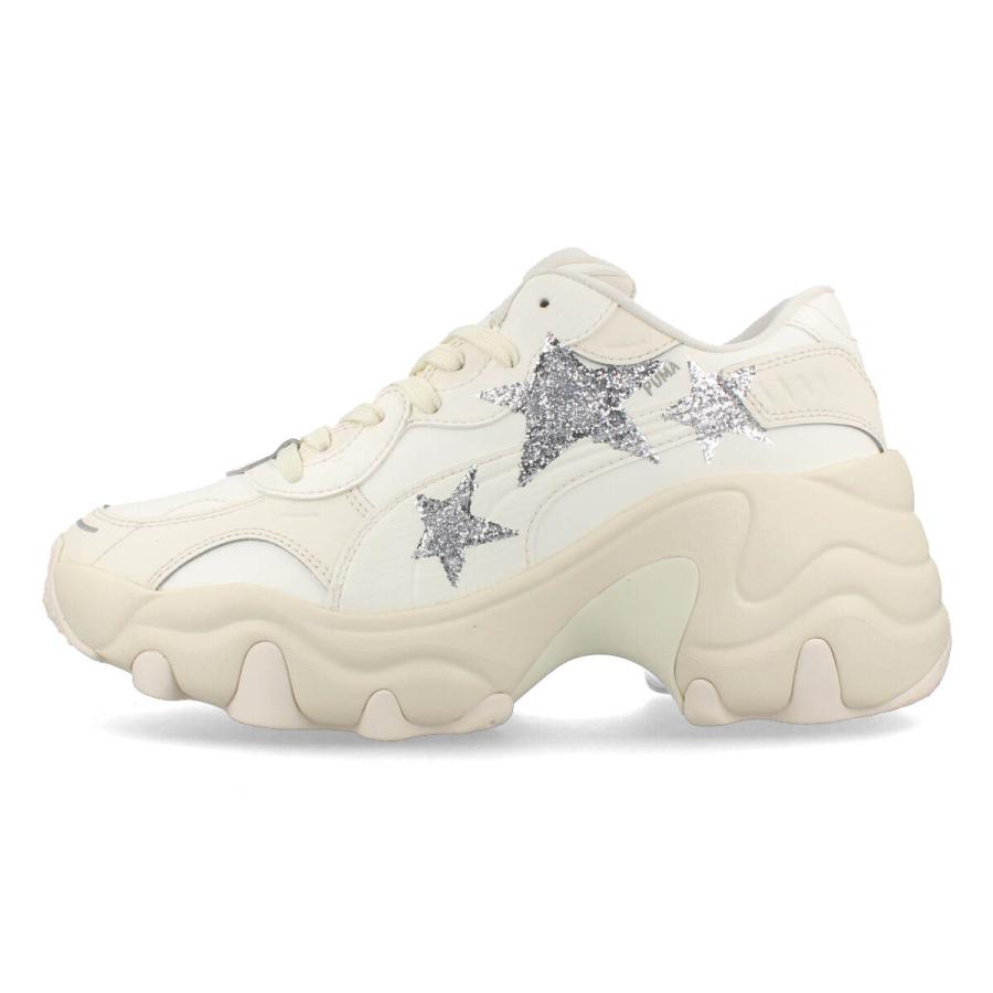 PUMA PULSAR WEDGE WNS STAR プーマ パルサー ウェッジ ウィメンズ スター レディース FROSTED IVORY/SILVER ベージュ 398675-01｜lowtex-plus｜04