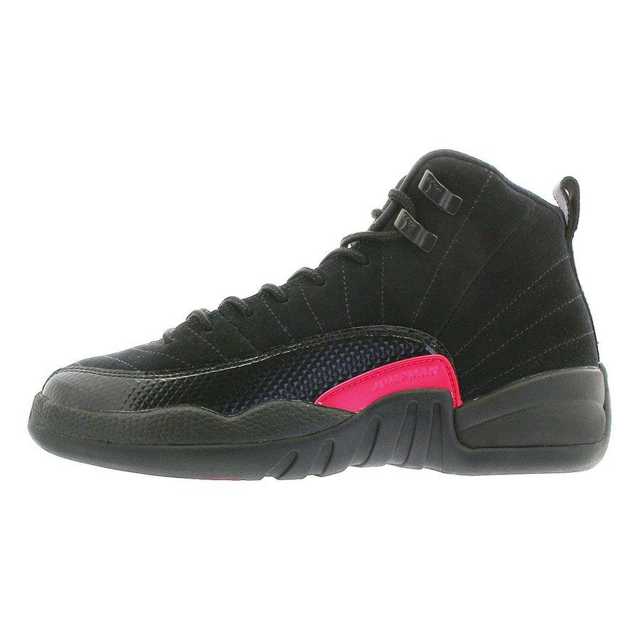 retro 12 black dark grey rush pink