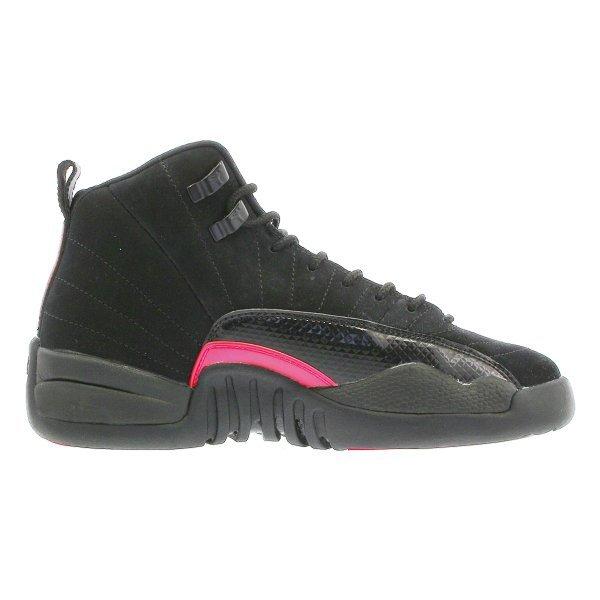 retro 12 black dark grey rush pink