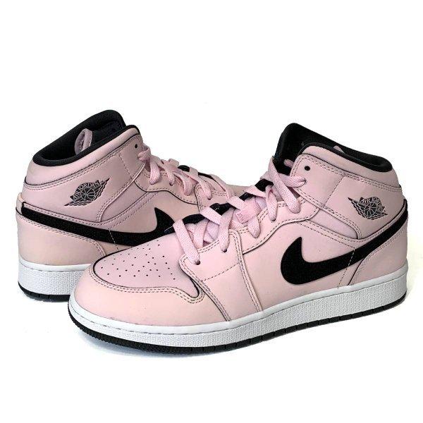 保障できる Nike Air Jordan 1 Mid Gs ナイキ エア ジョーダン 1 ミッド Gs Pink Foam Black White 601 時間指定不可 Mail Alrayan University Edu Ye