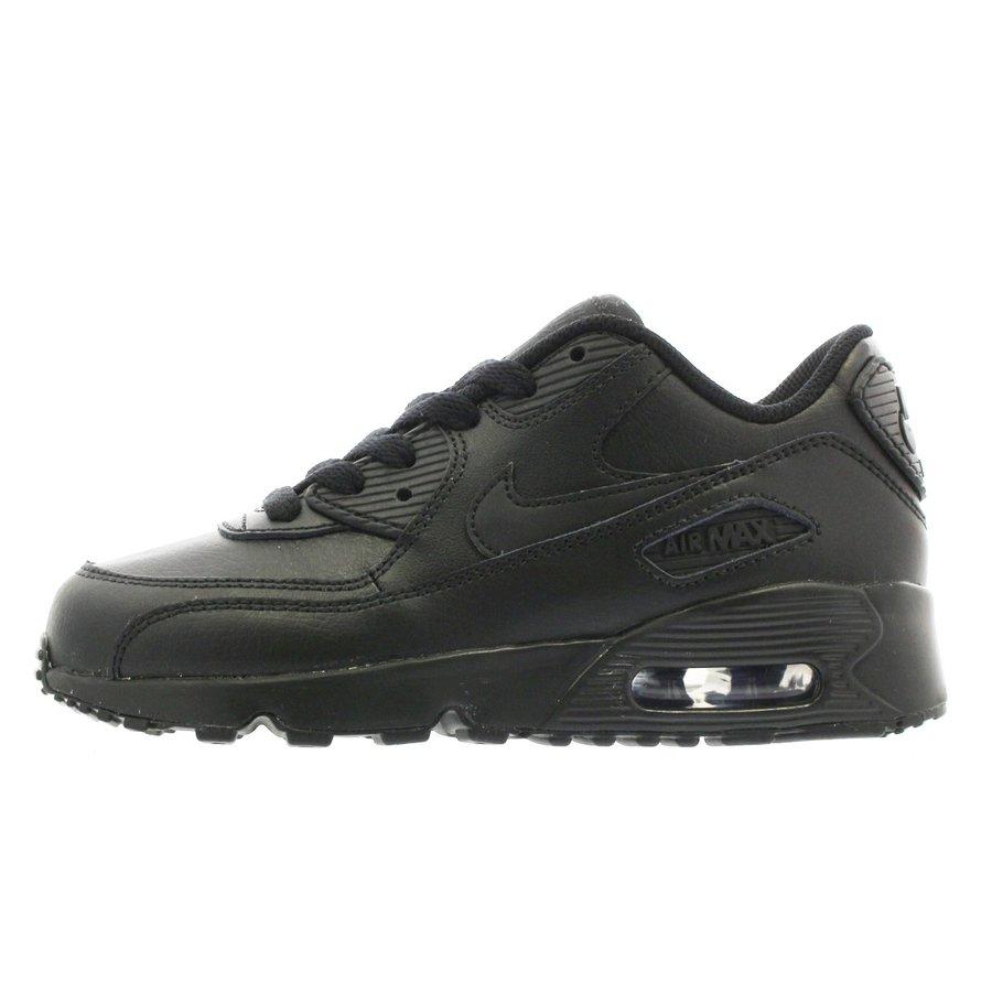 キッズサイズ 16cm 22cm Nike Air Max 90 Ltr Ps ナイキ エア マックス 90 レザー Ps Black Black 3414 001 3414 001 Lowtex Plus 通販 Yahoo ショッピング