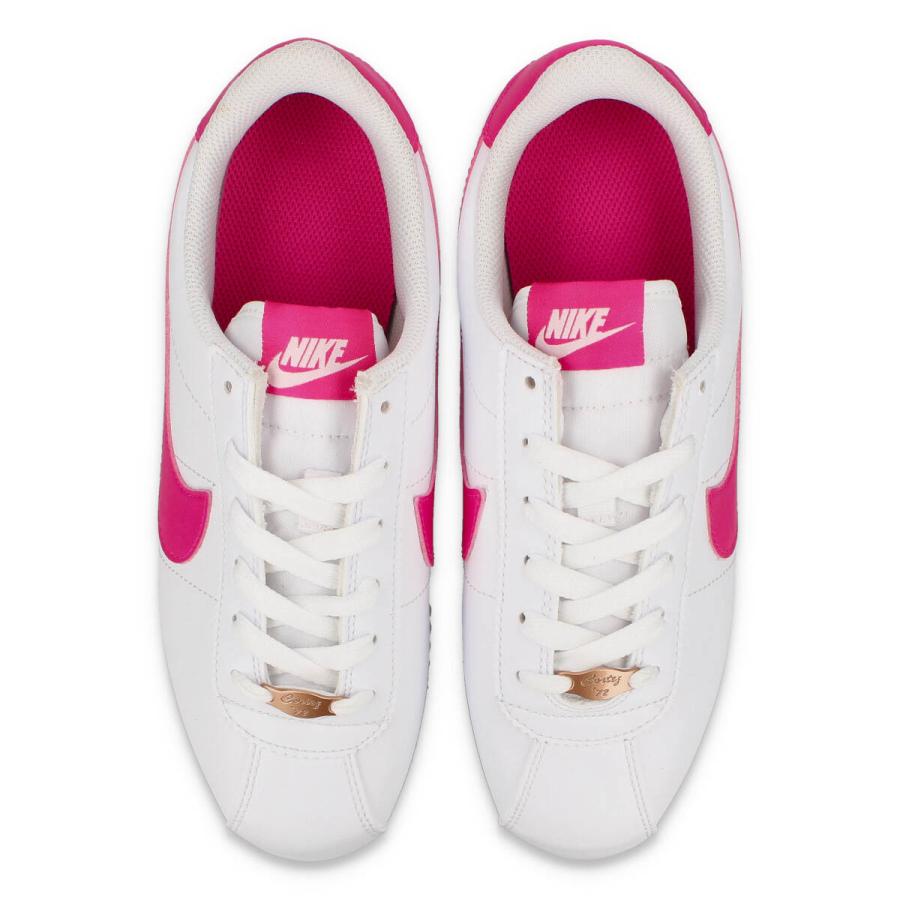 NIKE CORTEZ BASIC SL GS ナイキ コルテッツ ベーシック SL GS レディース ローカット WHITE/PINK PRIME ホワイト ピンク 904764-109｜lowtex-plus｜02