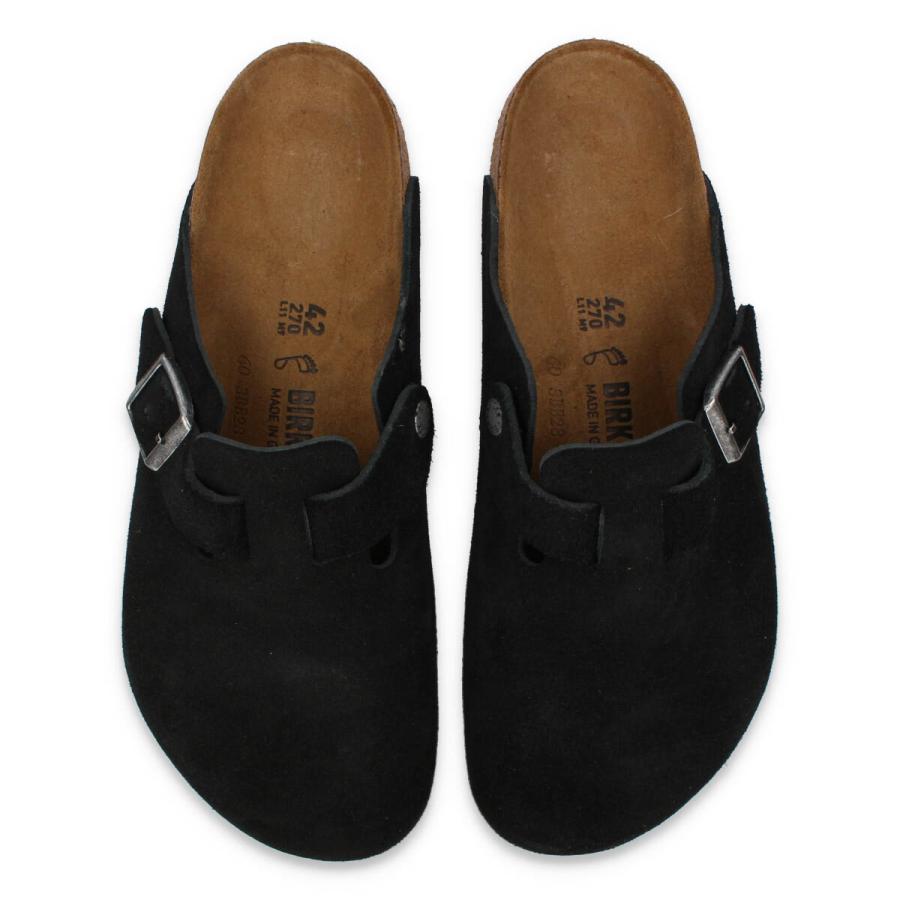 BIRKENSTOCK BOSTON SUEDE LEATHER 【REGULAR】 ビルケンシュトック ボストン スエードレザー レギュラー幅 メンズ レディース BLACK ブラック BKS-1027142｜lowtex-plus｜02