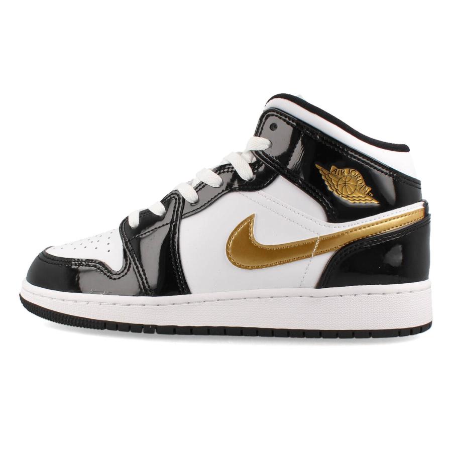 NIKE AIR JORDAN 1 MID BG BLACK/METALLIC GOLD/WHITE bq6931-007｜lowtex-plus｜04