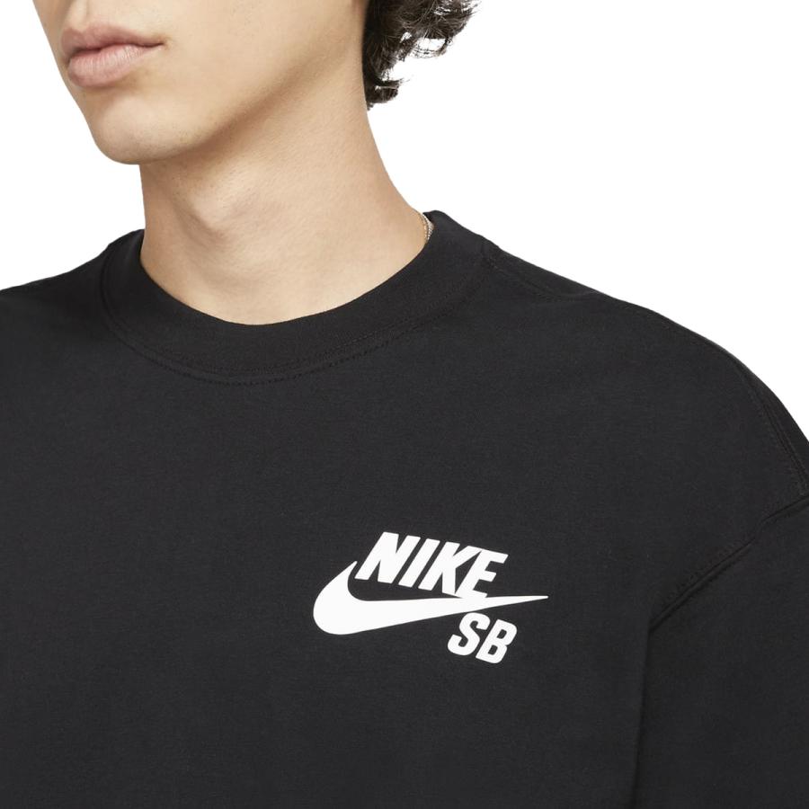 NIKE SB LOGO S/S TEE ナイキ スケートボーディング ロゴ Tシャツ BLACK/WHITE dc7817-010｜lowtex-plus｜03