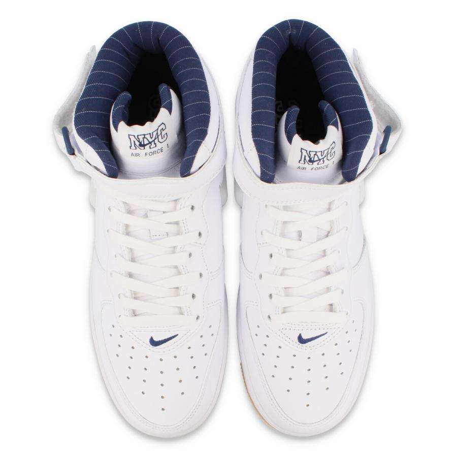 NIKE AIR FORCE 1 MID QS 【NYC】 ナイキ エア フォース 1 ミッド QS WHITE/WHITE/MIDNIGHT NAVY/GUM YELLOW dh5622-100｜lowtex-plus｜02