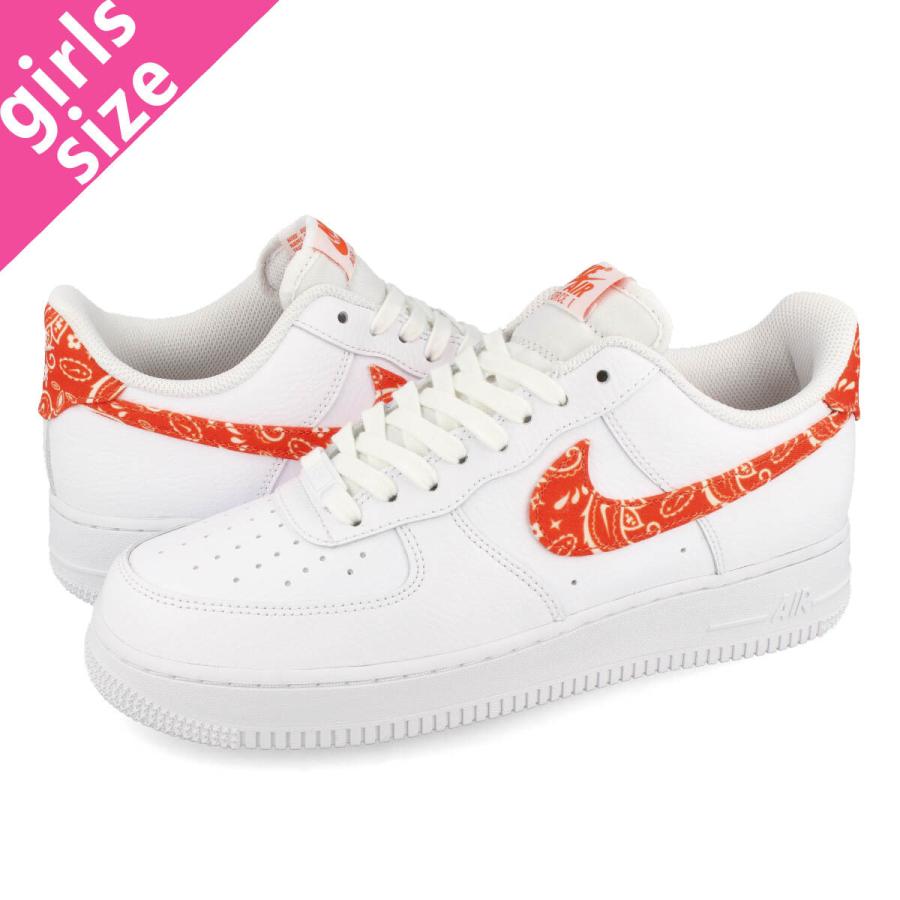 NIKE WMNS AIR FORCE 1 '07 ESSENTIALS 【PAISLEY】 ナイキ ウィメンズ エアフォース 1 07 エッセンシャル WHITE/RUSH ORANGE/WHITE dj9942-102｜lowtex-plus