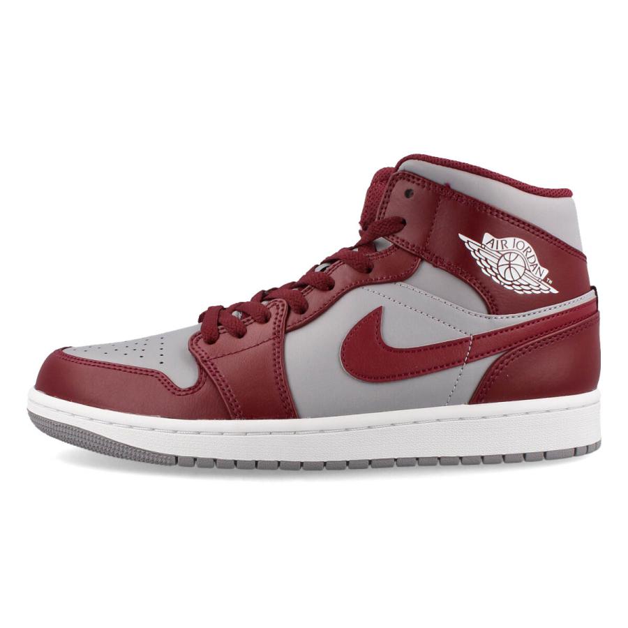 NIKE AIR JORDAN 1 MID ナイキ エア ジョーダン 1 ミッド CHERRYWOOD RED/WHITE/CEMENT GREY レッド グレー｜lowtex-plus｜04