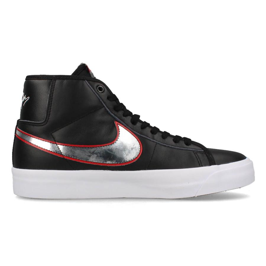 NIKE SB ZOOM BLAZER MID PRO GT ナイキ SB ブレザー ズーム ミッド プロ GT メンズ BLACK/UNIVERSITY RED WHITE METALLIC SILVER ブラック FN4182-001｜lowtex-plus｜05