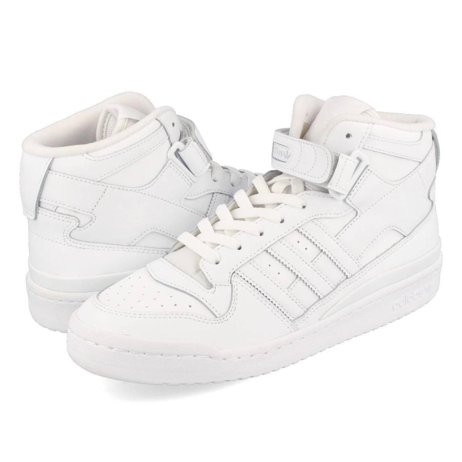 adidas FORUM MID アディダス フォーラム ミッド FTWR WHITE/FTWR WHITE/FTWR WHITE fy4975｜lowtex-plus