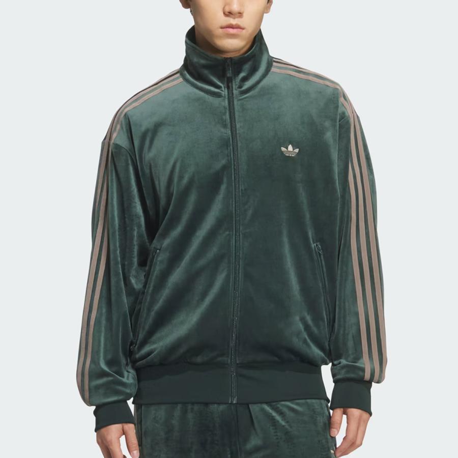 エメレオンドレ ダブルジップベロア トラックジャケット Green M velours half zip track jacket – YZ