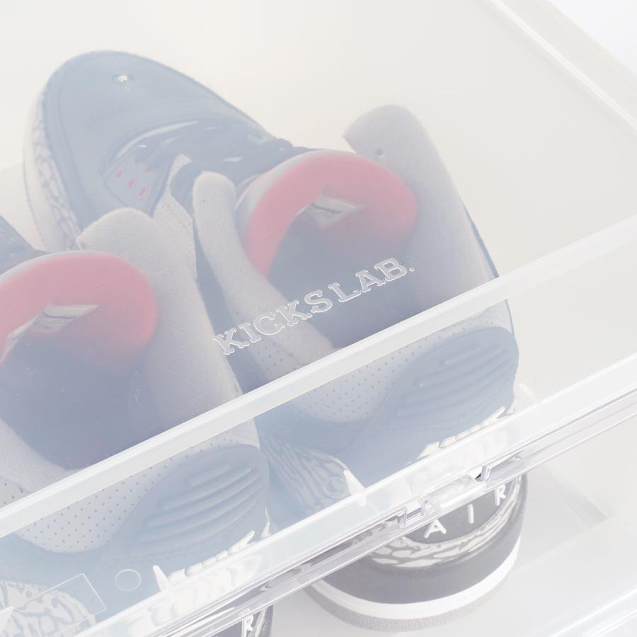 KICKS LAB. SHOE STORAGE BOX 6 BOX キックスラボ シューストレージ ボックス 6BOXセット CLEAR｜lowtex-plus｜05