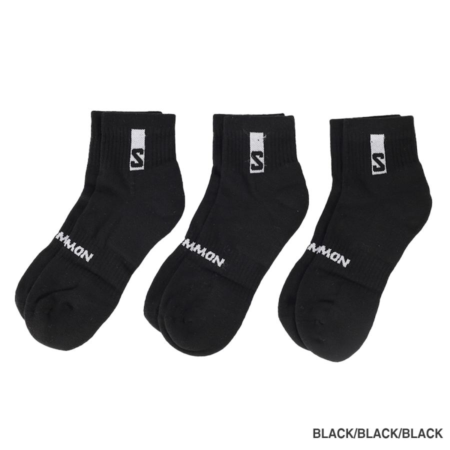 SALOMON SOCKS EVERYDAY ANKLE 3-PACK サロモン ソックス エブリデイ アンクル 3パック 快適さ ホールド感 ソフト コットン 靴下 アウトドア トレイルランニング｜lowtex-plus｜03