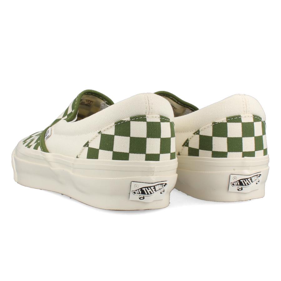 VANS SLIP-ON REISSUE 98 バンズ スリッポン リイシュー 98 メンズ レディース LX CHECKERBOARD PESTO ブラウン VN000CSECIB｜lowtex-plus｜03