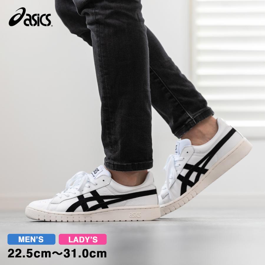 ★【極美品】アシックス スポーツスタイル ゲルPTG ホワイト ブラック レザー ASICS SPORTSTYLE GEL-PTG アシックス スポーツスタイル ゲル