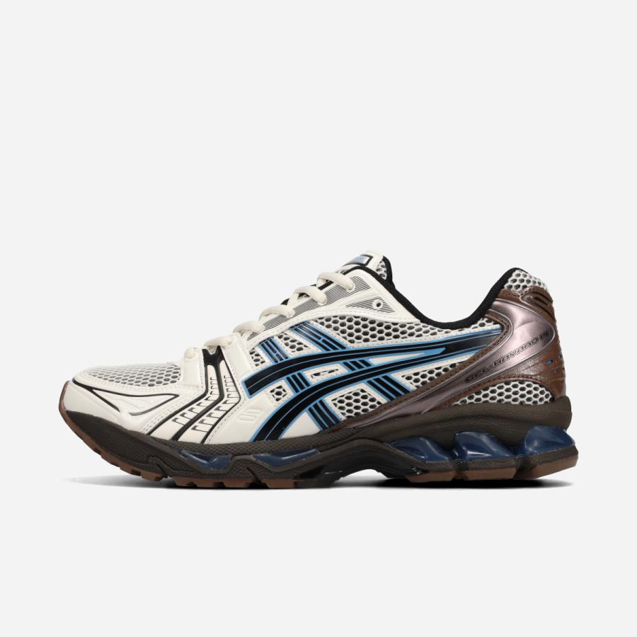 ASICS SPORTSTYLE GEL-KAYANO 14 アシックス スポーツスタイル ゲル カヤノ 14 メンズ レディース CREAM/BLUE COAST ベージュ 1203A740-104の画像
