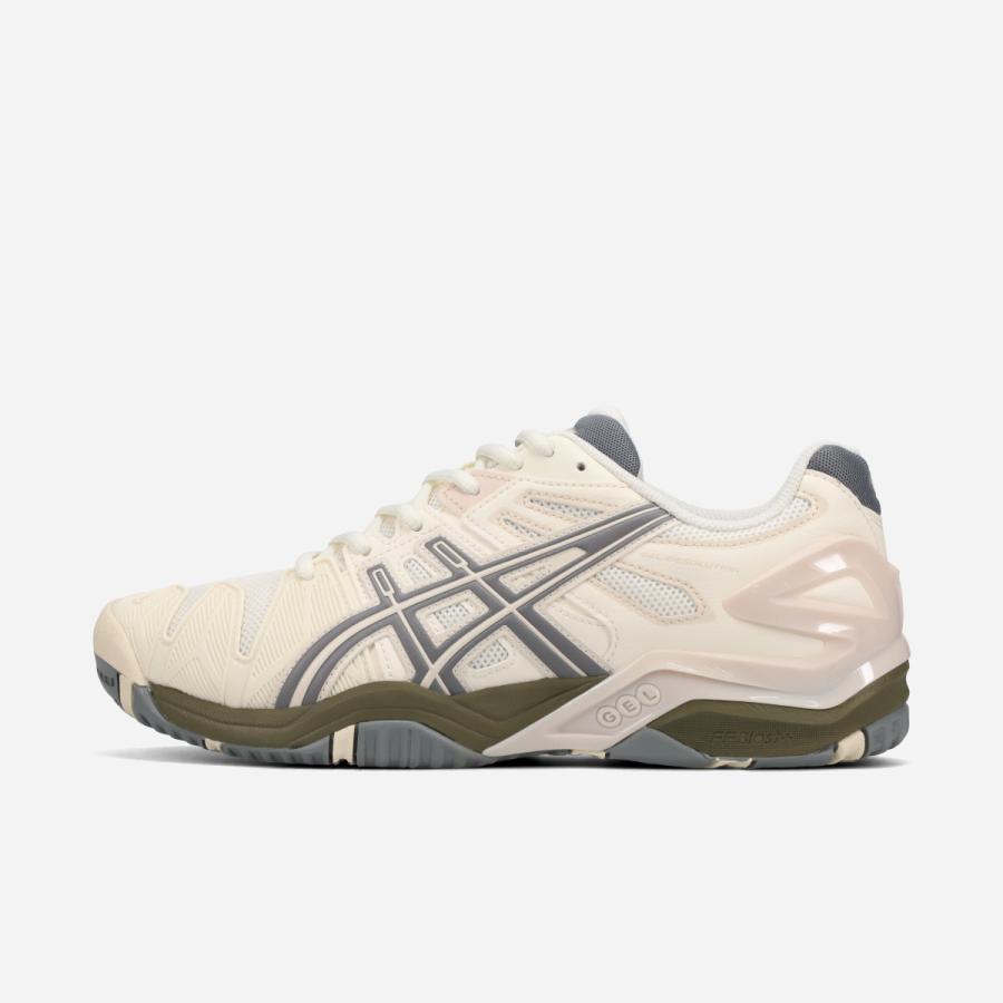 ASICS SPORTSTYLE GEL-RESOLUTION 5 アシックス スポーツスタイル ゲル レゾリューション 5 メンズ レディース CREAM/CLAY GREY ホワイト 1203A901-100の画像