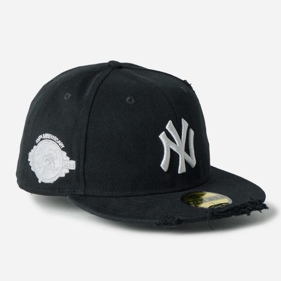 MLB ヤンキースダメージキャップ ダークグレー NEWERA（ニューエラ）“59FIFTY ニューヨーク・ヤンキース ダークグレー