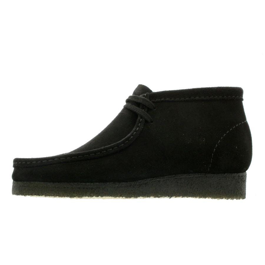 clarks wallabees suede black