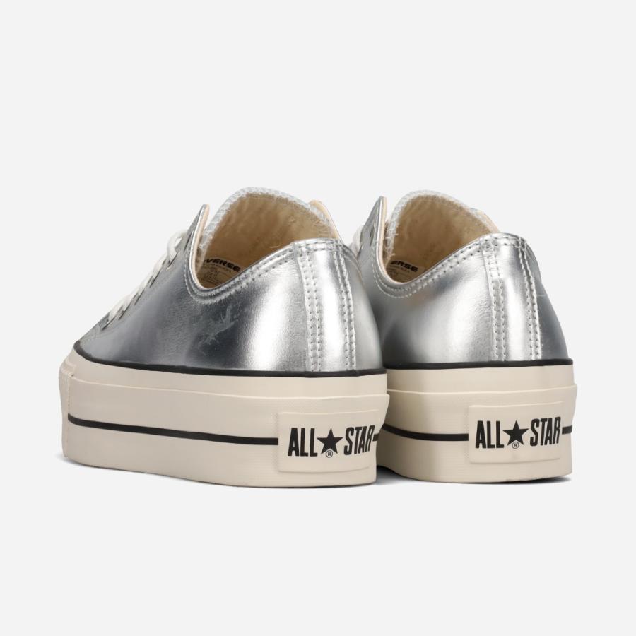 converse コンバース LEATHER ALL STAR R LIFTED OX【本革】レディーススニーカー ローカット 厚底(レザーオールスターRリフテッドOX) 31314280 シルバー LEA ALL STAR 【20%OFF】 CONVERSE LEATHER (R) LIFTED OX コンバース
