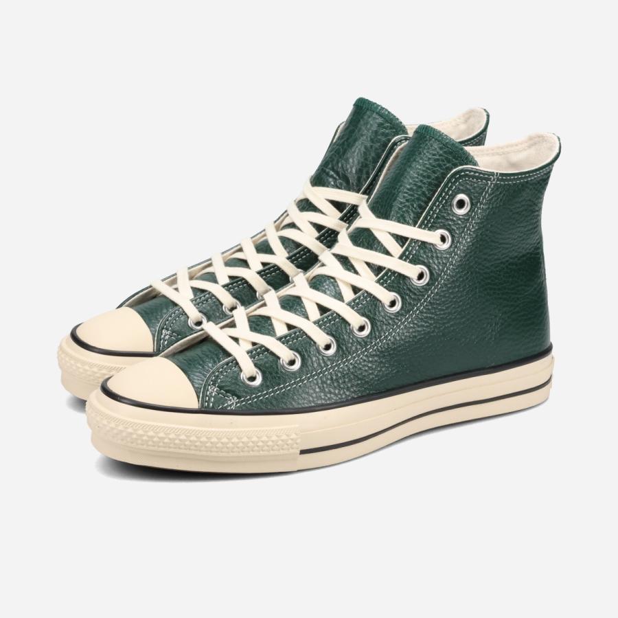 CONVERSE コンバース レザー オールスター Ｊ スニーカー LEATHER ALL STAR J HI DEEPGREEN ( グリーン 緑 レザースニーカー 日本製 ハイカット 31316730 ) LEA ALL STAR CONVERSE LEATHER J HI コンバース レザー オールスター