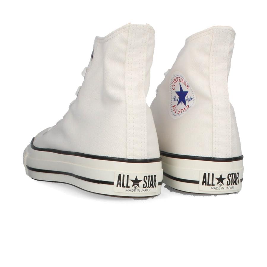 スニーカー メンズ レディース コンバース オールスター J HI ハイカット ホワイト 白 日本製 CONVERSE CANVAS ALL STAR J HI WHITE MADE IN JAPAN 32067960｜lowtex｜03