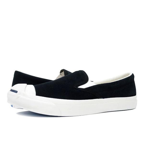 CONVERSE JACK PURCELL SLIP-ON SUEDE コンバース ジャックパーセル スリップオン スエード BLACK｜lowtex