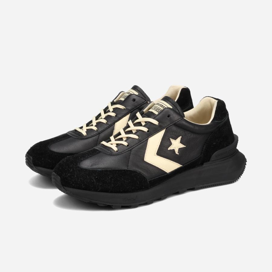 週末限定 Converse STARFIRESC J 黒×グレー 26cm STARFIRESC J LEATHER