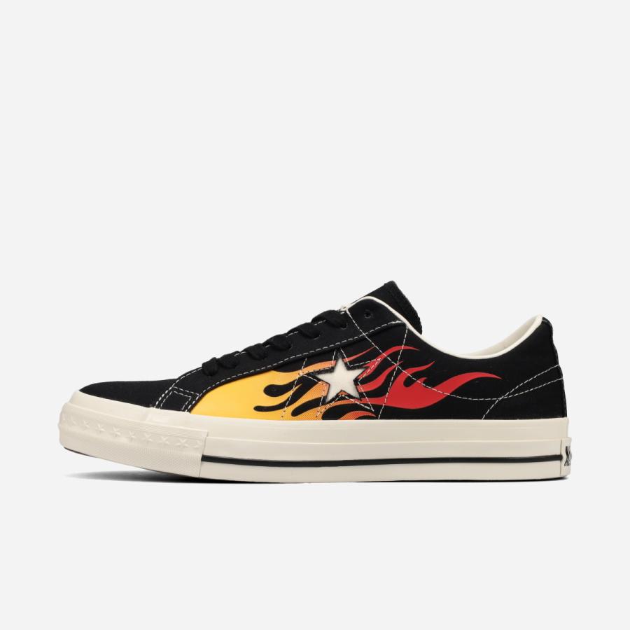 CONVERSE ONE STAR AGED CANVAS IGNT コンバース ワンスター エイジド キャンバス イグナイト メンズ レディース BLACK/RED FLAME ブラック 33703370 | ONE STAR | 03