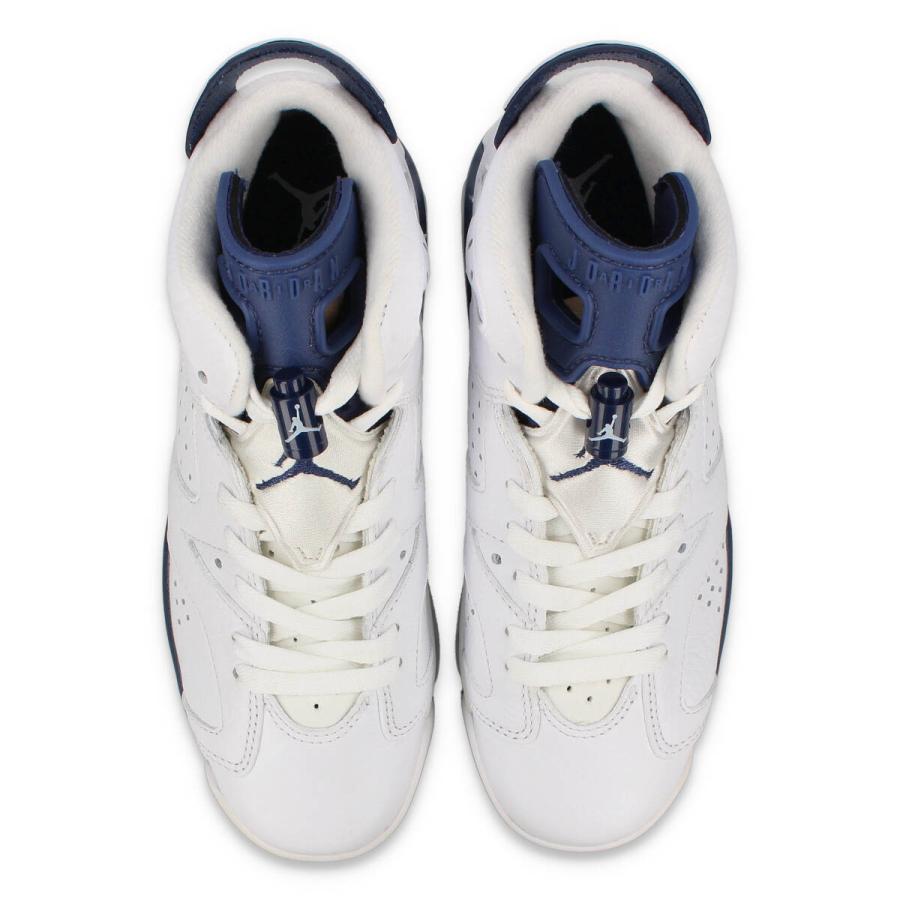 NIKE AIR JORDAN 6 RETRO GS ナイキ エア ジョーダン 6 レトロ GS レディース WHITE/MIDNIGHT NAVY ホワイト 384665-141｜lowtex｜02