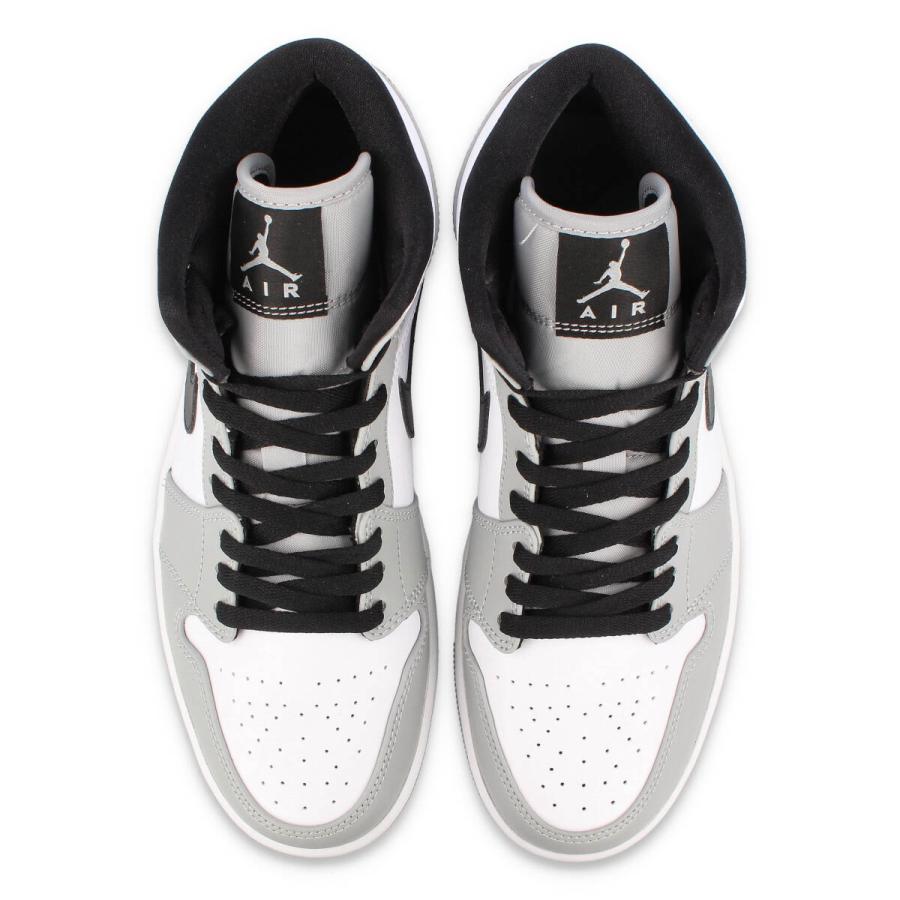 NIKE AIR JORDAN 1 MID ナイキ エア ジョーダン 1 ミッド LIGHT SMOKE GREY/BLACK/WHITE グレー ブラック ホワイト｜lowtex｜02