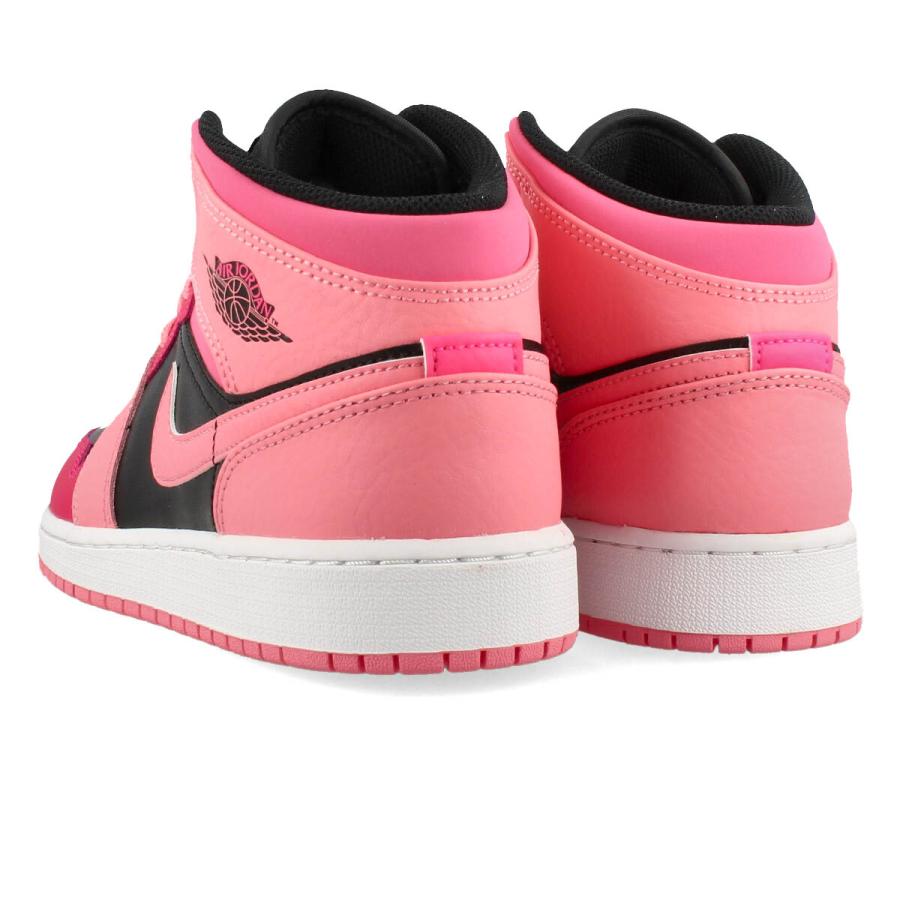 NIKE AIR JORDAN 1 MID GS ナイキ エア ジョーダン 1 ミッド GS レディース CORAL CHALK/PINKSICLE/RUSH PINK/BLACK ピンク 554725-662｜lowtex｜03